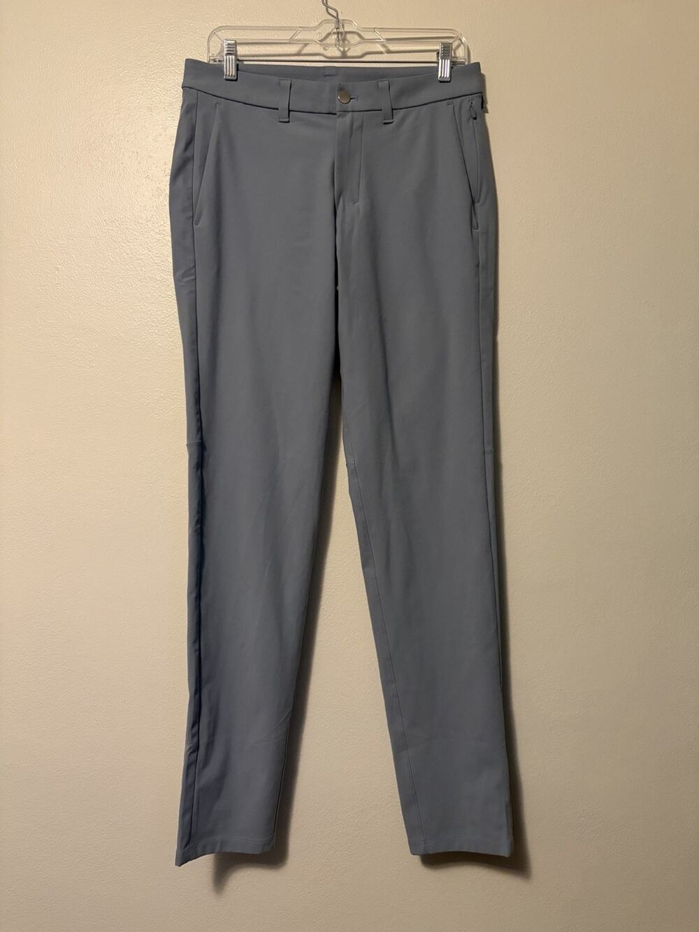 Lululemon Commission Pant Mens 31x32 Gray Slim Fit Warpstreme Performance M5974S